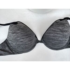 Victoria's Secret Heather Gray Smooth Padded Plunge Bra Size 36C